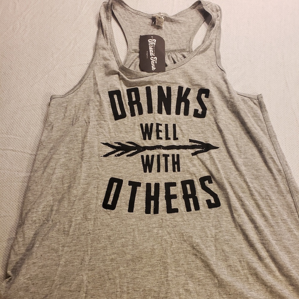NWT Graphic Racerback Tank - Drinks Well W/ Others